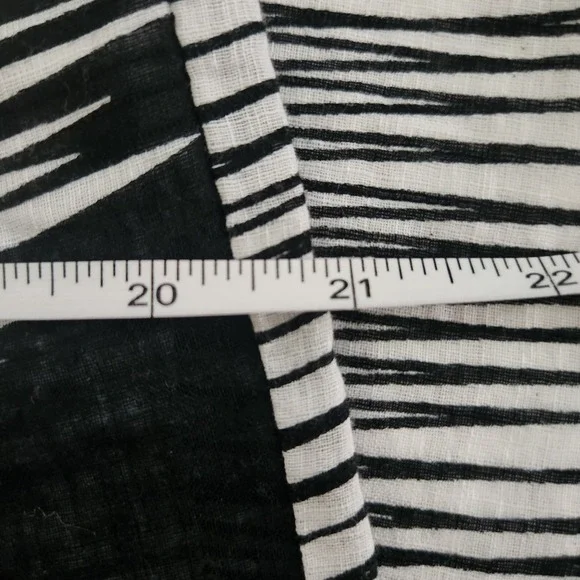 Kenneth Cole New York Womens Black White Abstract Cotton Wide Leg Pants Size 8 - Picture 6 of 8